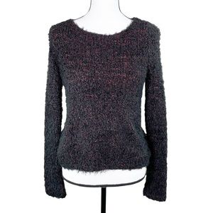 Max Studio Black Red Roundneck Sweater